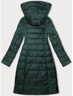 Dlouhá zelená dámská bunda s kapucí model 21247128 - Ann Gissy