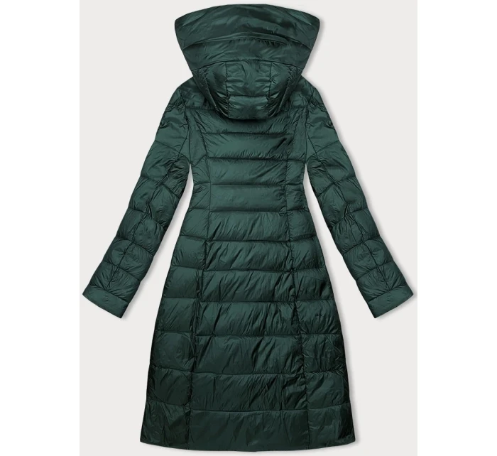 Dlouhá zelená dámská bunda s kapucí model 21247128 - Ann Gissy