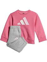 Detské tepláky Adidas Essentials ružovo-sivé JY0303