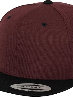 Flexfit 6089M 6-panelová snapbacková čiapka 55.6089 bordová/čierna