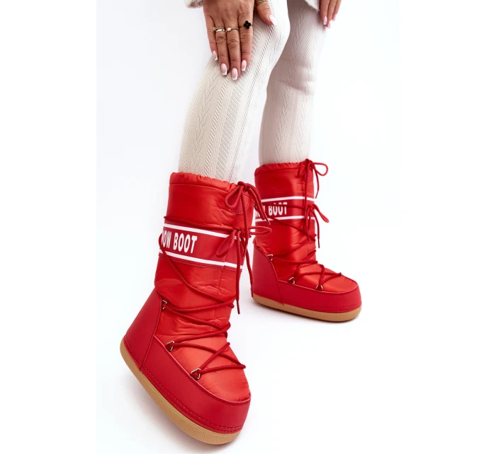 Damskie Wysokie Śniegowce Czerwone Venila Damskie Wysokie Śniegowce Czerwone Venila