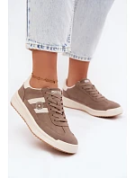 Dámské Sportovní Boty Sneakers Big Star model 22185479 Tmavá béžová - Big Star Shoes