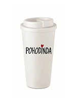 POHODINDA - biely termohrnček 475 ml