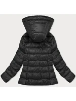 Dámska prešívaná zimná bunda s kapucňou čierna (YP-22075-1) Dámska prešívaná zimná bunda s kapucňou čierna (YP-22075-1)