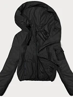 Dámska krátka bunda s kapucňou S'West black (B8246-1)