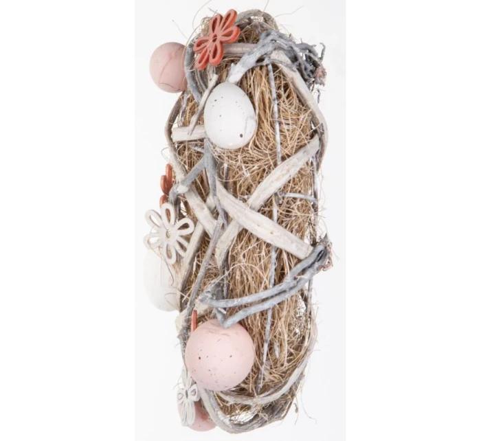 DEKORATÍVNA GIRLANDA ŠEDÁ PRIEMER 24CM