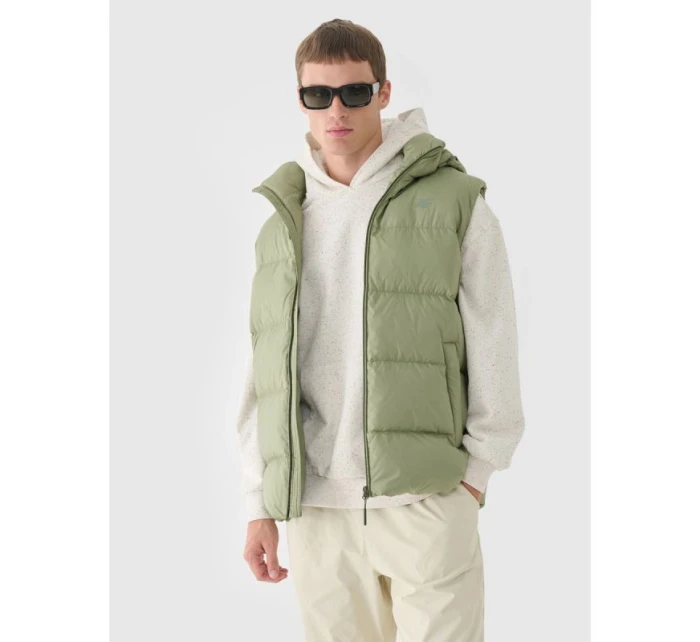 Pánska páperová košeľa bez rukávov s prírodnou výplňou 4F 4FWAW24TVJAM148-43S