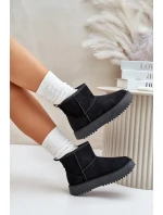 Dámské Sněhule Na Platformě Z Eko Semiše Černé model 21673043 - EVENTO