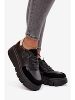 Buty Sportowe Sneakersy Damskie Na Platformie Vinceza 58565 Czarne