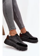 Buty Sportowe Sneakersy Damskie Na Platformie Vinceza 58565 Czarne