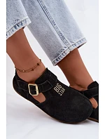 Dámské sandály z přírodního semiše Big Star model 22178980 Černé - Big Star Shoes