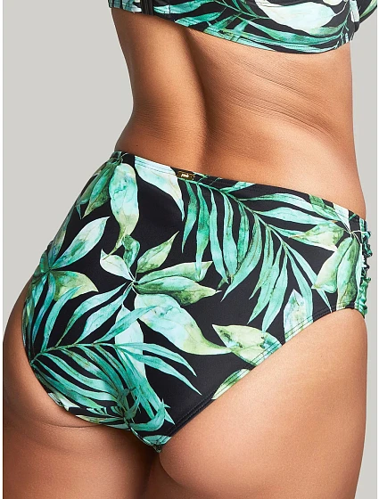 Dámské plavkové kalhotky Bali Midi Brief model 19412500 zelené s potiskem - Panache