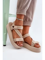 Sandále NN274A528 beige - Krok vo veľkom štýle Sandále NN274A528 beige - Krok vo veľkom štýle