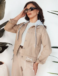 Dámska džínsová bunda AWIV béžová FashionStreet TY4317