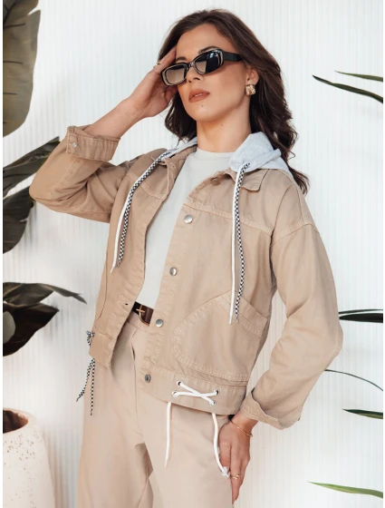 Dámská džínová bunda béžová Dstreet model 21976638 - FashionStreet