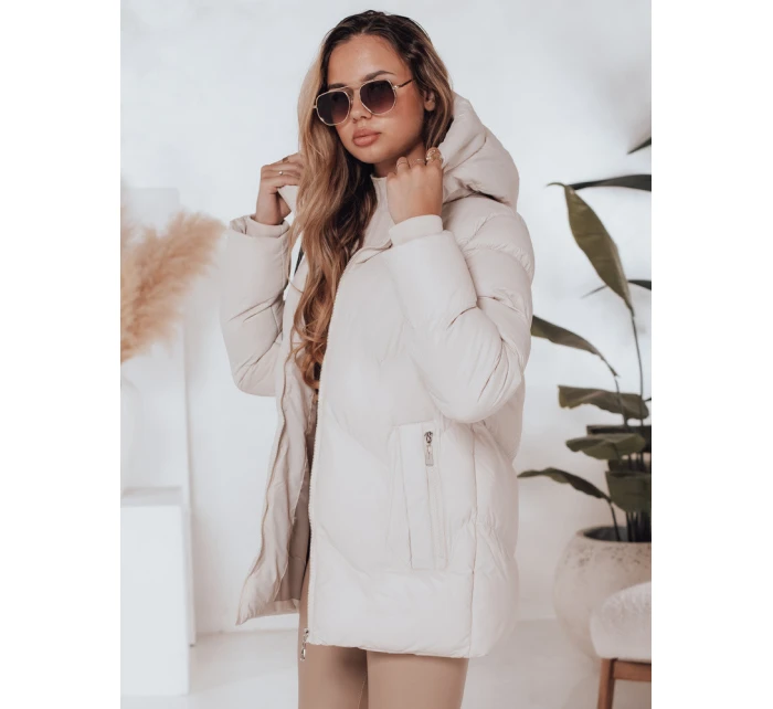 Dámska zimná bunda SALVONA light beige quilted FashionStreet TY5004