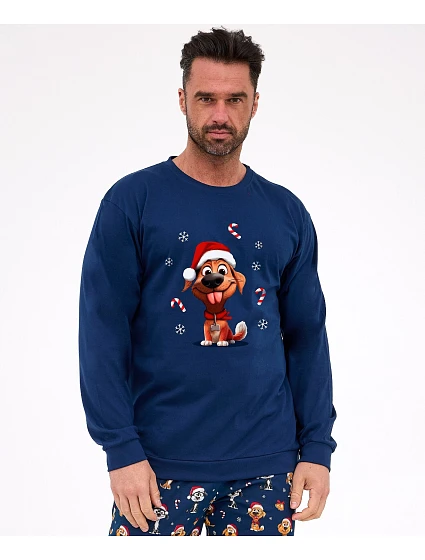 Pyžamo model 21413598 Dog long/r Christmas S2XL pánské - Cornette
