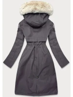 Dámska bavlnená zimná bunda grafitovo-ecru-grafitová (fm03-f11) Dámska bavlnená zimná bunda grafitovo-ecru-grafitová (fm03-f11)