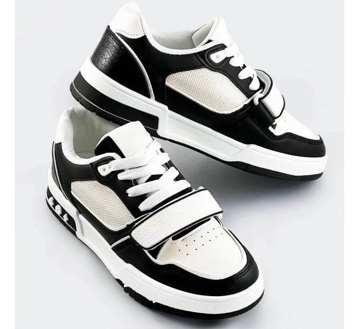 Čierno-biele dámske dvojfarebné tenisky "adidasky" (AD-585)