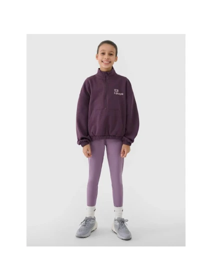 Dievčenská mikina bez kapucne 4F 4FJRSS25TSWSF2058-50S