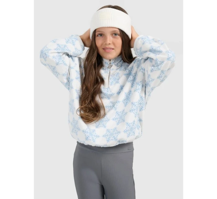 oversize dívčí fleece s potiskem model 21920437 - 4F oversize dívčí fleece s potiskem model 21920437 - 4F