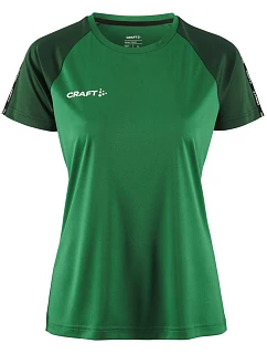 Craft Teamwear Squad Go Contrast Jersey W Dámske kontrastné športové tričko 82.2726 team green/ivy