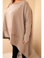 Plus size tunika z bavlny s asymetrickým spodným lemom fango Plus size tunika z bavlny s asymetrickým spodným lemom fango