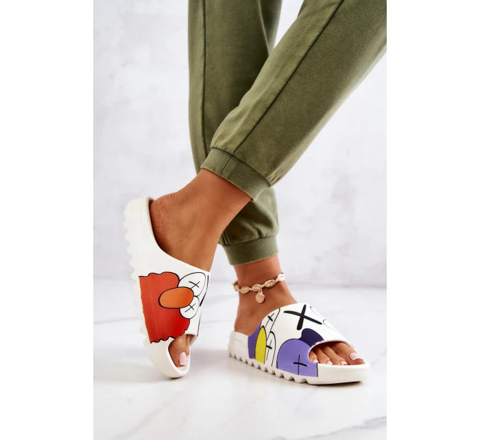 Gumové pantofle s potiskem Bílý model 21575280 - Boto