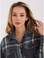 Koszula model 21791146 szaro niebieski - FPrice Koszula model 21791146 szaro niebieski - FPrice