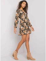 Šaty DHJ SK 12220 2.14P čierna a béžová