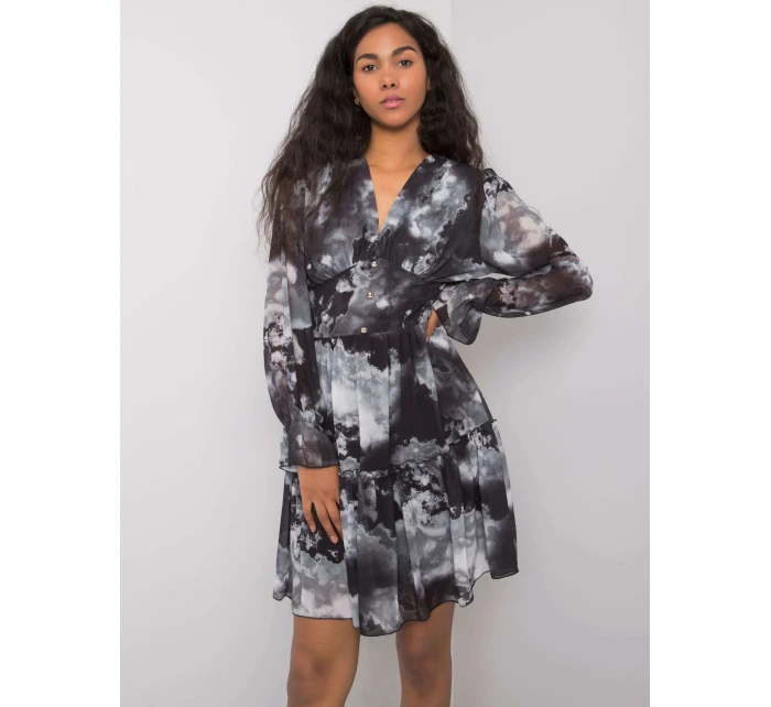 Šaty TW SK BI 1029.76 sivé čierne Šaty TW SK BI 1029.76 sivé čierne