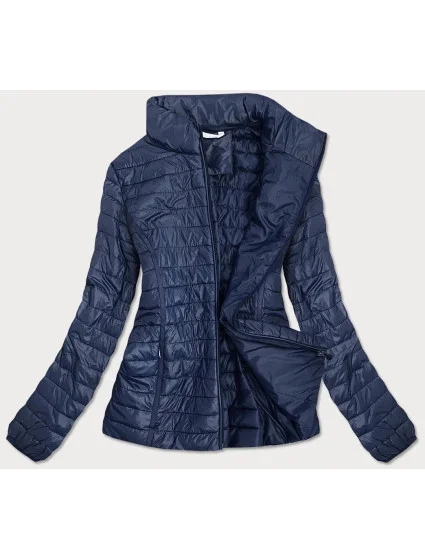 Tmavě modrá prošívaná dámská bunda se stojáčkem model 16148231 - MINORITY Tmavě modrá prošívaná dámská bunda se stojáčkem model 16148231 - MINORITY