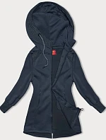 Dámska dlhá mikina, tmavomodrá (AMG-321A)