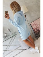 Šaty s kapucí v modré barvě Šaty s kapucí v modré barvě