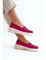 Zamszowe Damskie Mokasyny Fuksja Filidia Zamszowe Damskie Mokasyny Fuksja Filidia