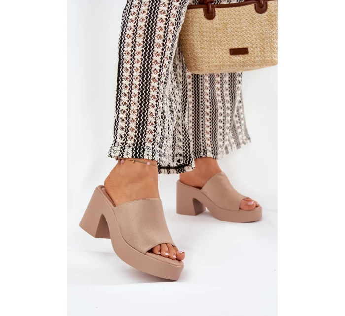 Dámské Sandály Na Podpatku A Platformě Khaki model 21689313 - Boto