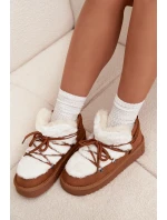 Dámske snežnice s nízkou platformou a kožušinou D.Franklin - ťava Dámske snežnice s nízkou platformou a kožušinou D.Franklin - ťava