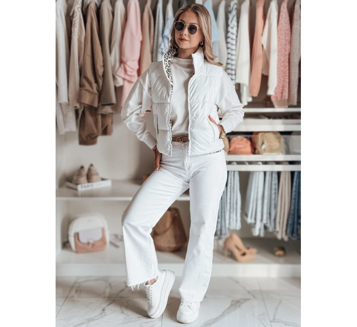 Dámská krátká oboustranná vesta bílá Dstreet model 21984356 - FashionStreet