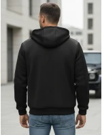 Pánska prechodná bunda s kapucňou čierna FashionStreet TX5016