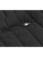 Kaki-čierna obojstranná dámska zimná bunda (2M-21508)