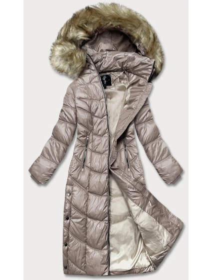 Ľahká dlhá dámska bunda v ťavej farbe (H-203)