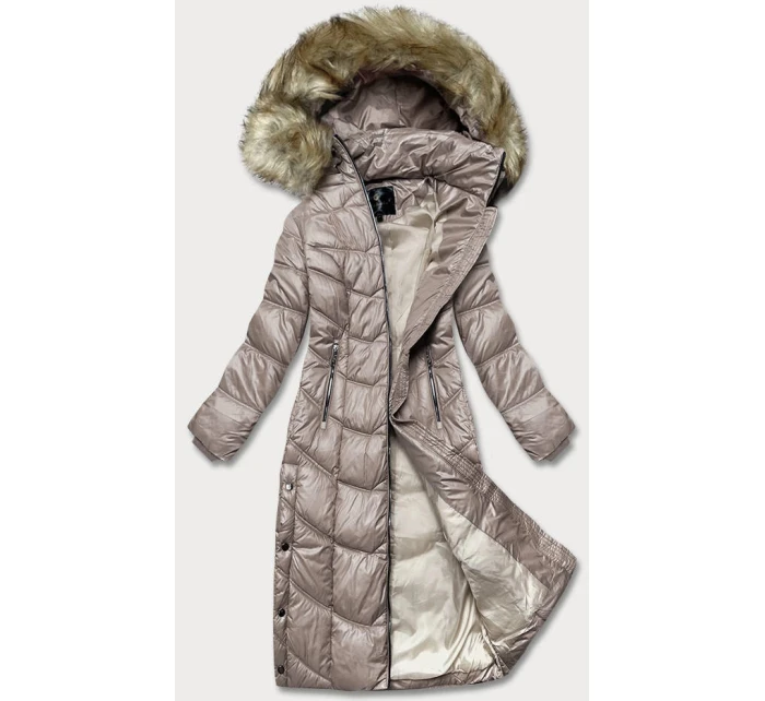 Ľahká dlhá dámska bunda v ťavej farbe (H-203)