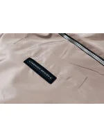 Dámska tenká bunda s kakaovým lemovaním (B8145-51)