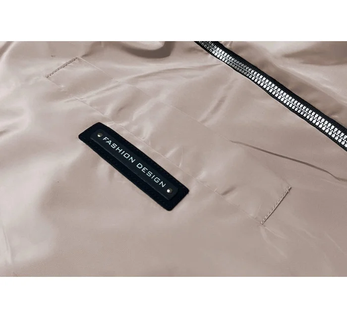 Dámska tenká bunda s kakaovým lemovaním (B8145-51)