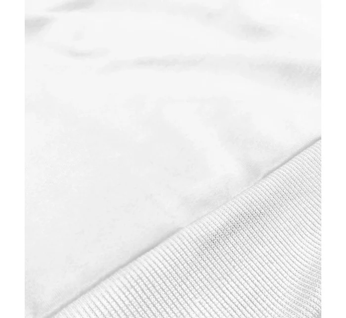 Dámska tenká krátka mikina biela (8B938-1)