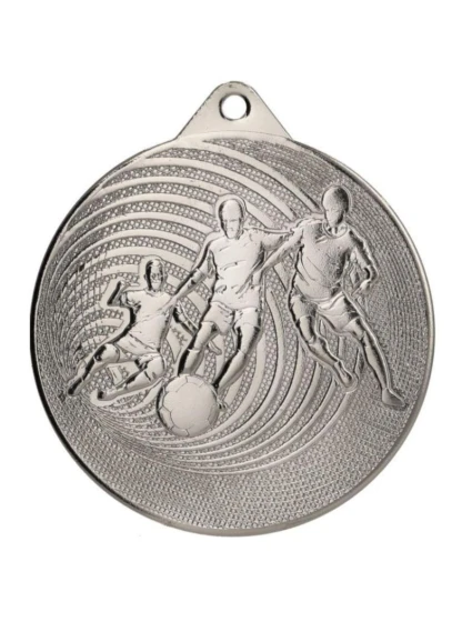KOVOVÁ MEDAILA FUTBAL FI 70 MMC3070 - STRIEBORNÁ
