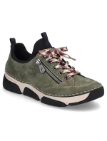 Pohodlné poltopánky Rieker W RKR610 green Pohodlné poltopánky Rieker W RKR610 green