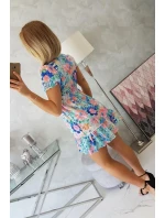 Květinové šaty s model 18746628 výstřihem mint - K-Fashion Květinové šaty s model 18746628 výstřihem mint - K-Fashion