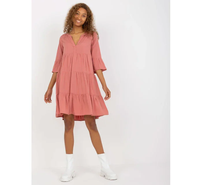 Šaty model 17523886 tmavě růžové - FPrice