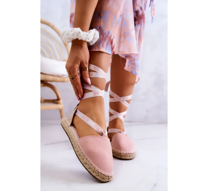 Dámské elegantní espadrilky Big Star - světle růžové Dámské elegantní espadrilky Big Star - světle růžové